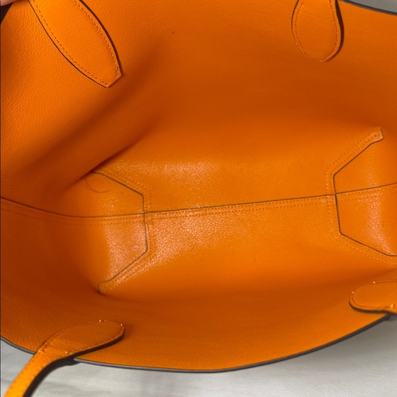 SOLD-Kate Spade Orange Blossom Citrus Print Tote Bag Orange Interior NWT - Picture 13 of 16